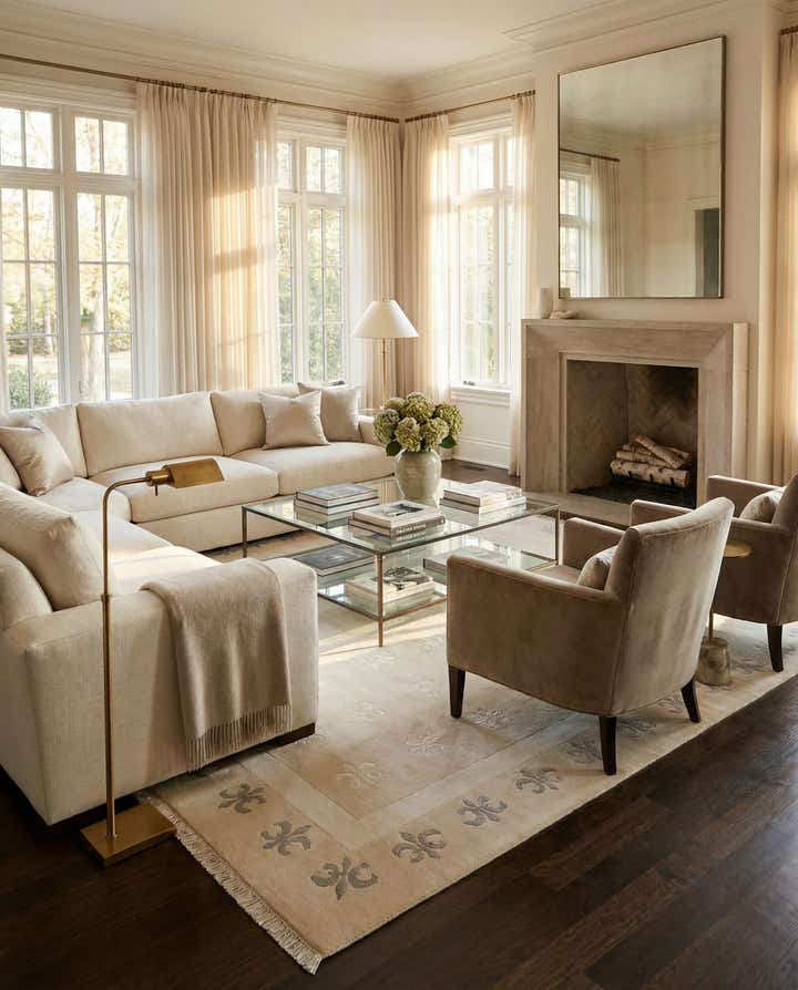 6' 9 x 9' 11 Hand Knotted Darya Wool Rug