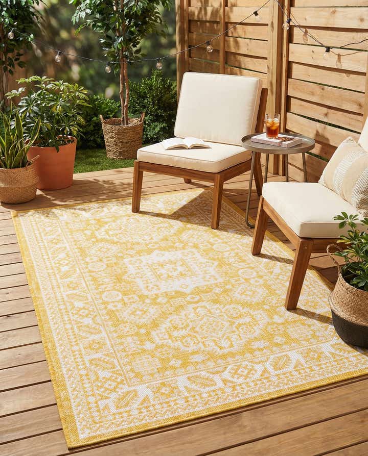 3' x 5' 3 Easy-Clean Aztec Indoor / Outdoor Rug