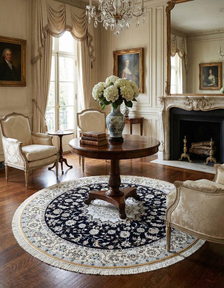 Detail image of 6' 8 x 6' 8 Nain Round Rug