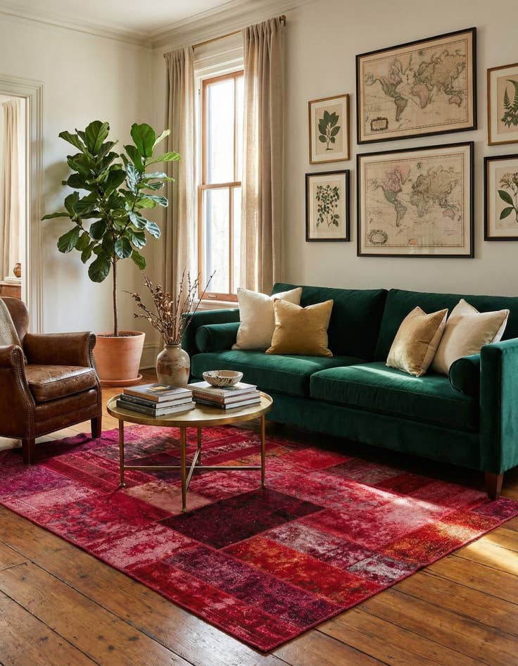 Detail image of 5' 1 x 6' 7  Hand Knotted Ultra Vintage Persian Wool Rug