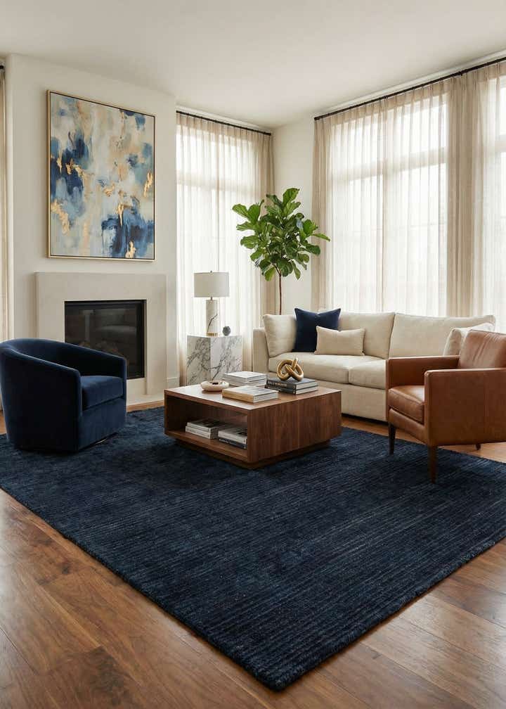 6' 3 x 9' 9 Hand Knotted Darya Wool Rug