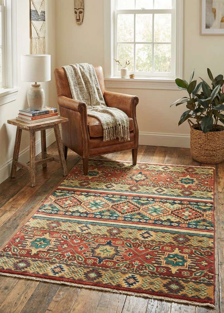 2' 9 x 4' 2 Hand Knotted Kazak Rug