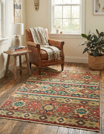 2' 9 x 4' 2 Hand Knotted Kazak Rug