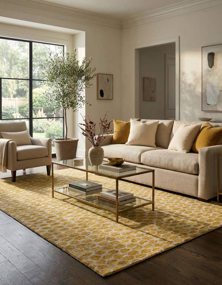 Detail image of 6' x 9'  Hand Knotted Darya Wool Rug