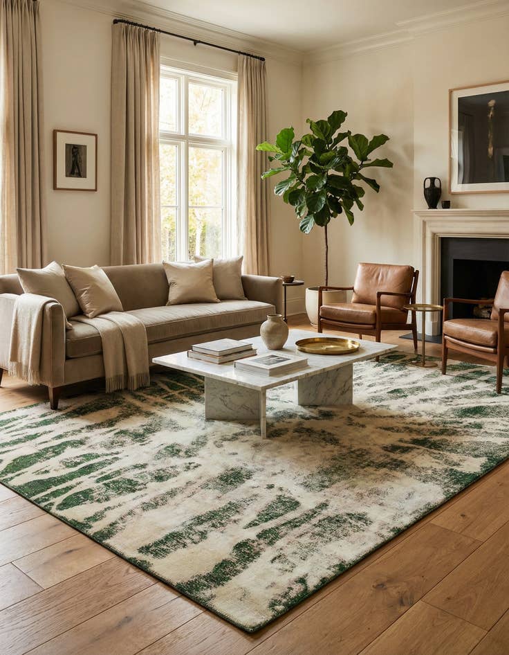 Detail image of 6' 7 x 9' 5  Hand Knotted Ultra Vintage Persian Wool Rug