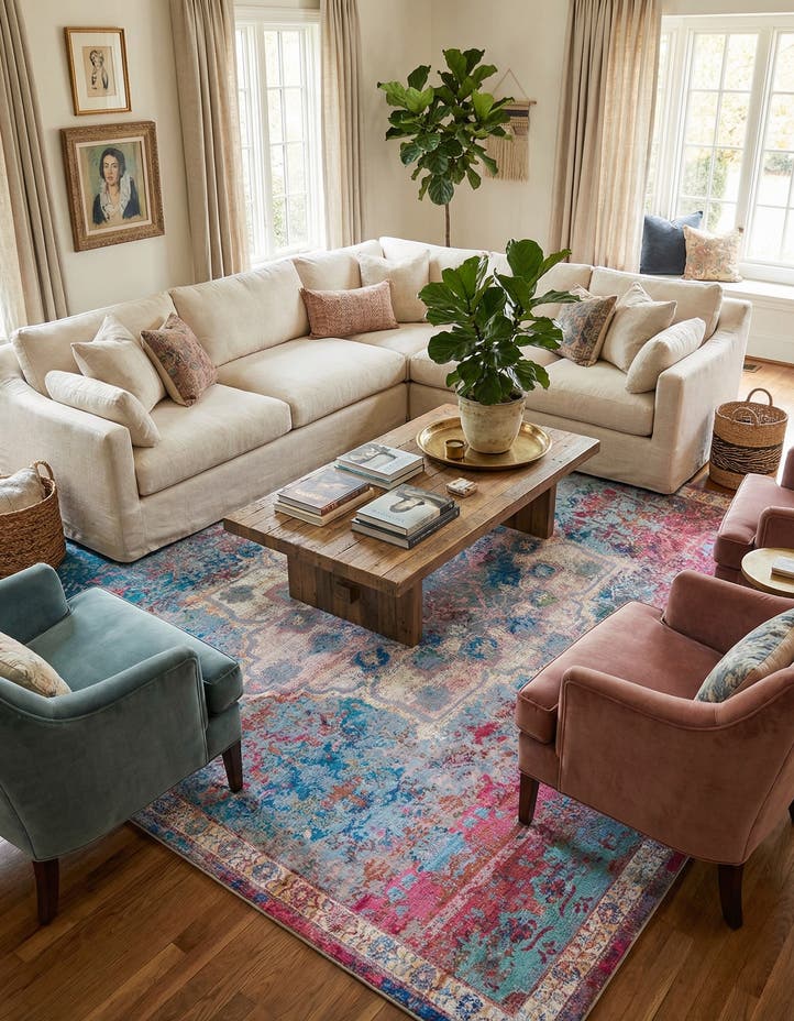 10' 6 x 10' 6 Washable Francesca Square Rug