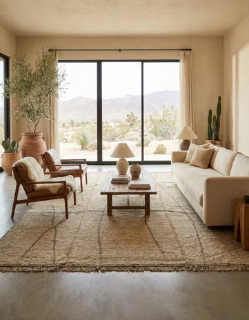 9' x 12' 7 Hand Knotted Moroccan Wool Rug