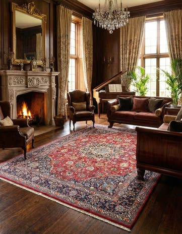 9' 9 x 13' 1 Mashad Wool Rug