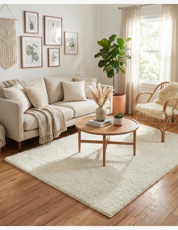 4' x 6' Soft Solid Shag Rug