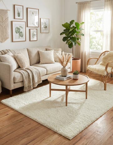 4' x 6' Soft Solid Shag Rug