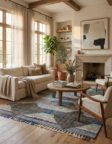 8' 2 x 10' 1 Hand Knotted Moroccan Wool Rug