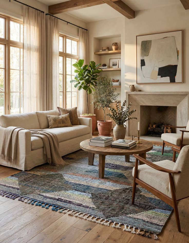 Detail image of 8' 2 x 10' 1  Hand Knotted Moroccan Wool Rug