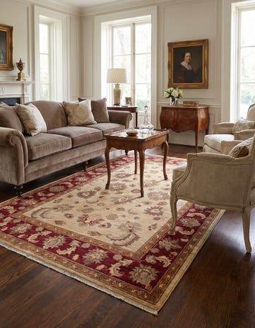 5' 1 x 6' 8 Hand Knotted Ziegler Rug