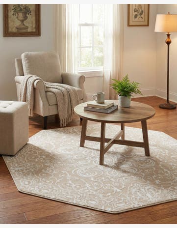 Beige Nepal Octagon Rug