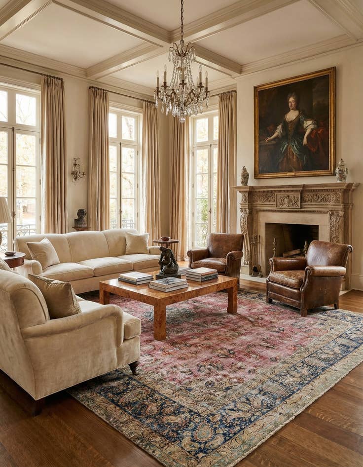 Detail image of 8' 11 x 12' 6 Vintage Royal Wool Rug