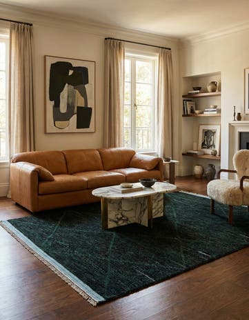 5' x 8' 4 Hand Knotted Moroccan Wool Rug