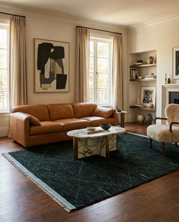 5' x 8' 4 Hand Knotted Moroccan Wool Rug