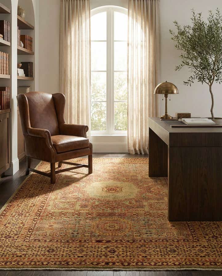 4' 3 x 5' 10 Hand Knotted Mamluk Ziegler Oriental Rug