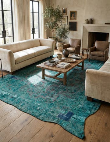 9' 4 x 12' 3 Hand Knotted Ultra Vintage Persian Wool Rug