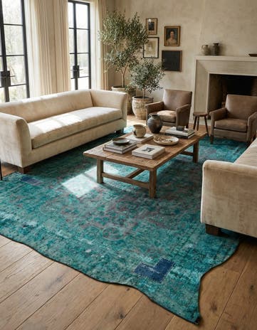 9' 4 x 12' 3 Hand Knotted Ultra Vintage Persian Wool Rug