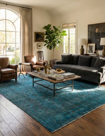 6' 4 x 9' Hand Knotted Ultra Vintage Persian Wool Rug
