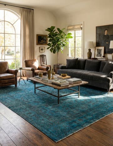 6' 4 x 9' Hand Knotted Ultra Vintage Persian Wool Rug
