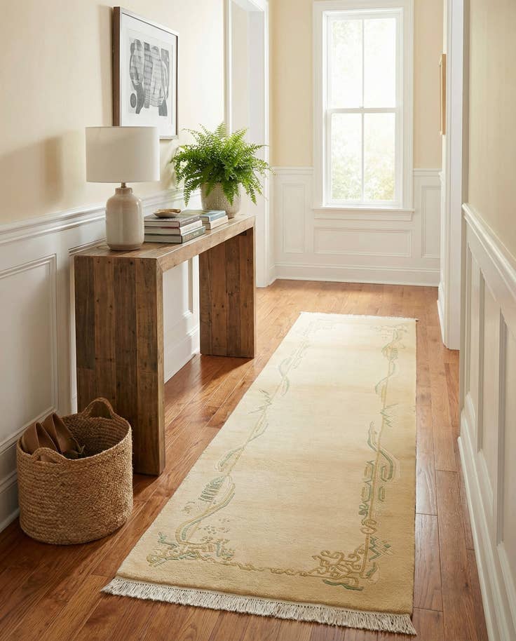 Detail image of 2' 7 x 9' 10 Hand Knotted Darya Wool Runner Rug