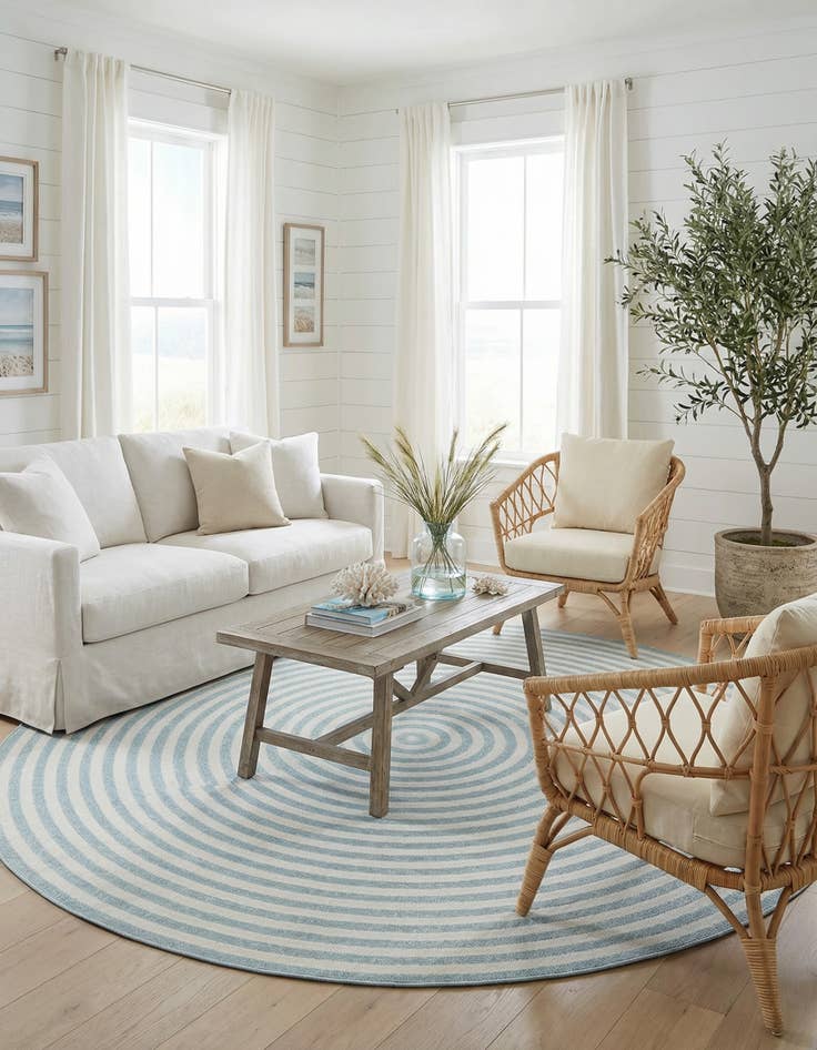 Detail image of  10' x 10'  Washable Sabrina Soto Indoor / Outdoor Round Rug