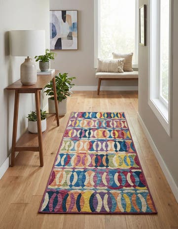 2' x 5' Easy-Clean Modern Indoor / Outdoor Runner Rug