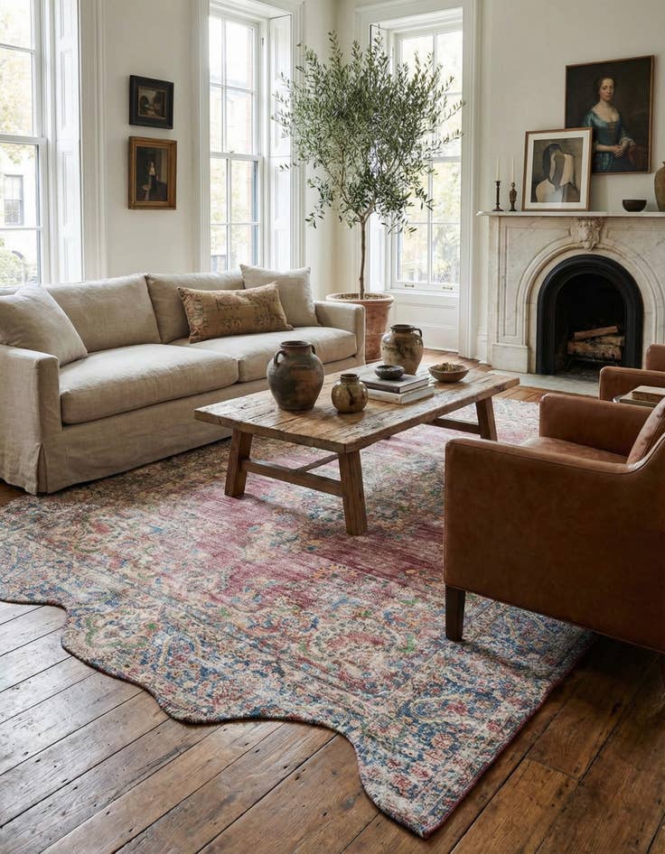 Detail image of 9' 8 x 13'  Hand Knotted Ultra Vintage Persian Wool Rug