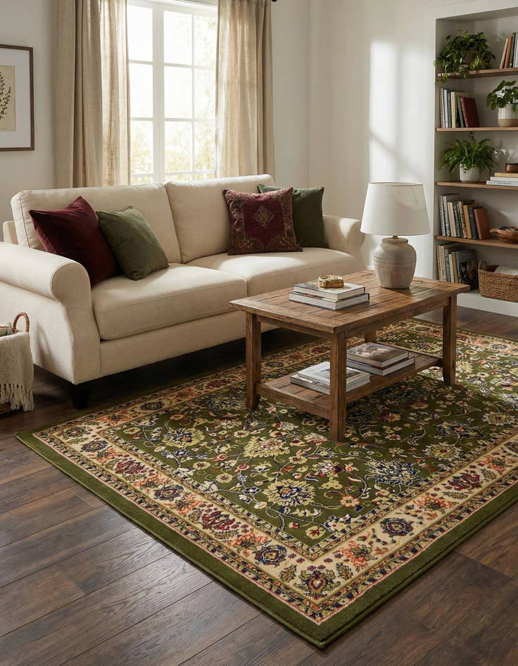 Detail image of 6' x 9' Kashan Design Rug