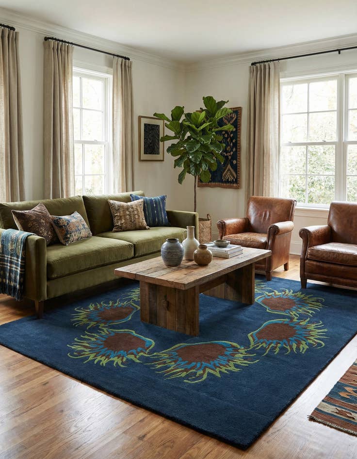 Detail image of 7' 5 x 7' 6 Agra Rug