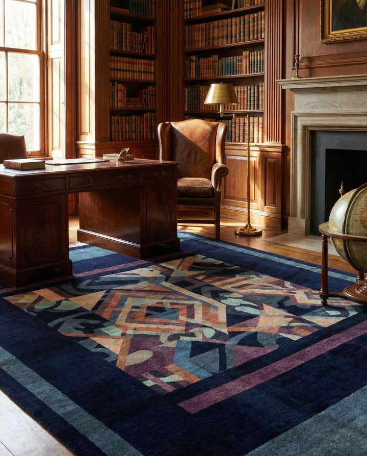 6' 7 x 8' 2 Hand Knotted Tibet Wool Rug