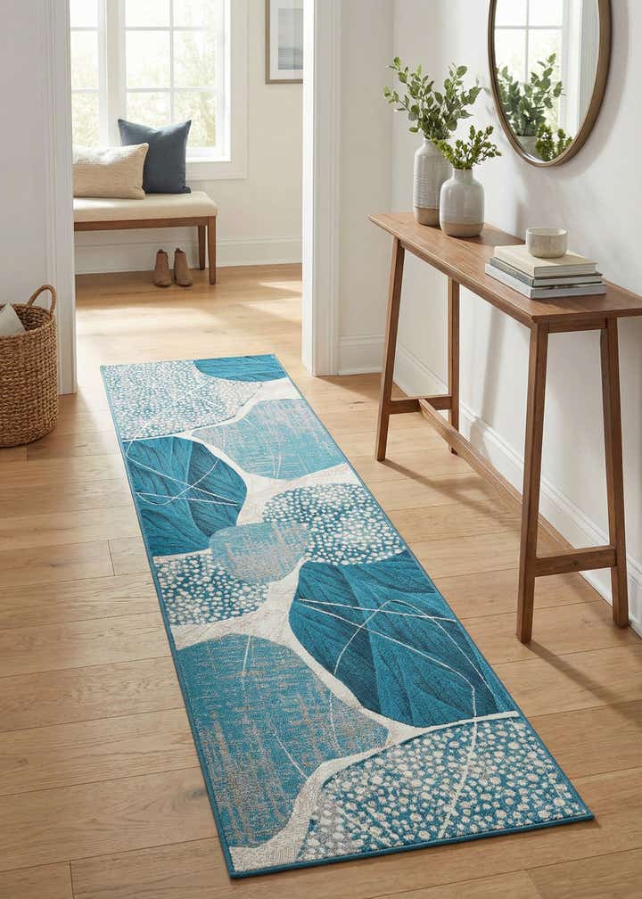 2' 7 x 10' Easy-Clean Modern Indoor / Outdoor Runner Rug