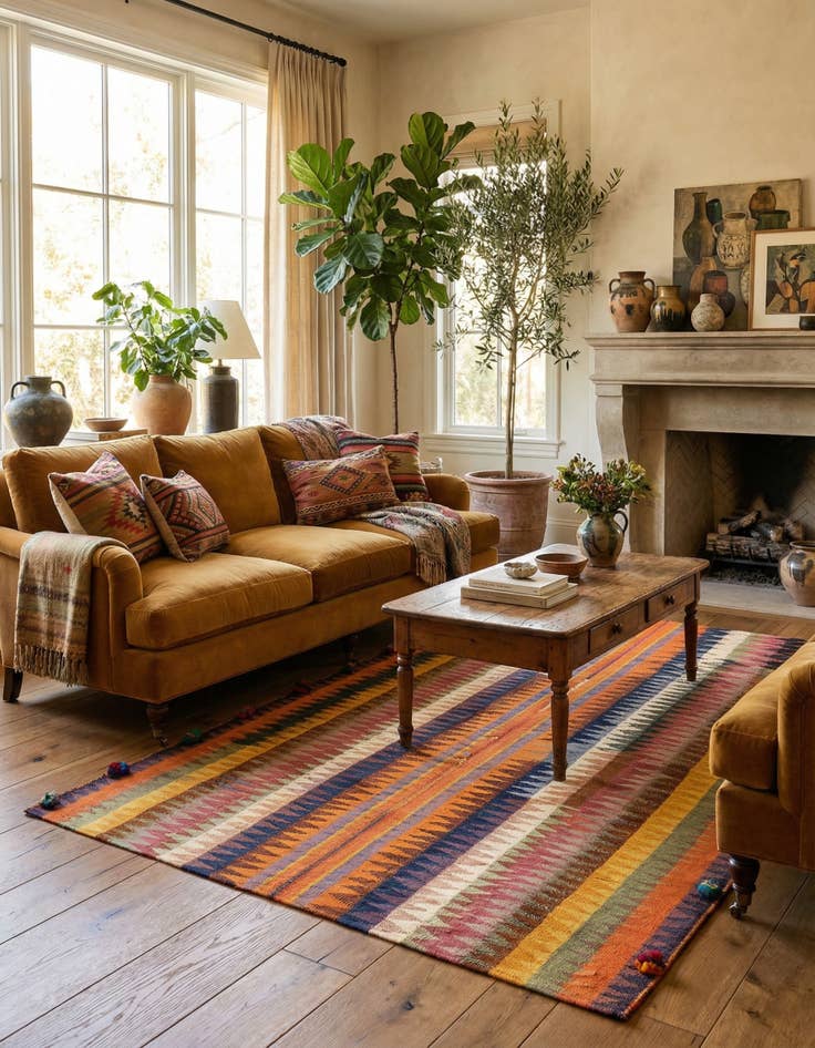 Detail image of  4' 8 x 6' 8 Jajim Rug