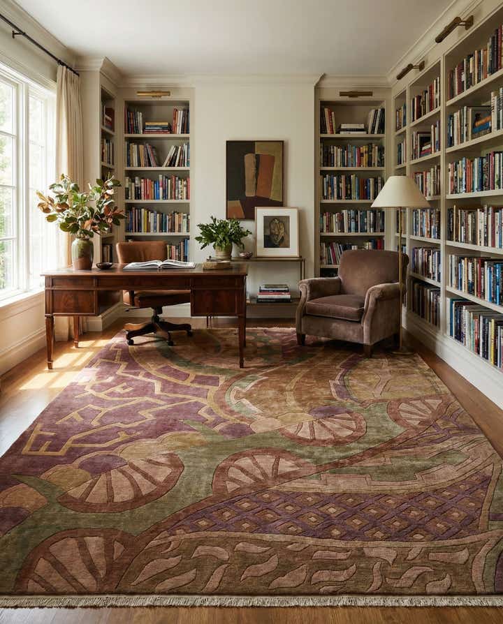 8' 2 x 11' 7 Hand Knotted Tibet Wool Rug