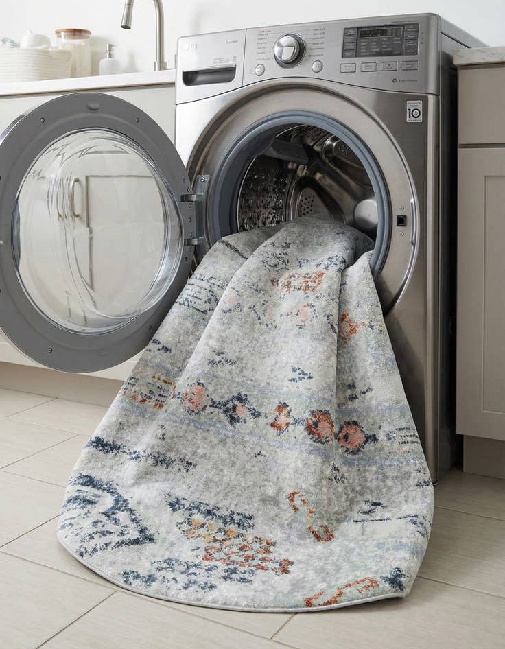 Detail image of  7' 10 x 7' 10 Kamala Washable Round Rug