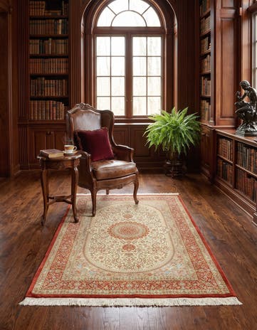 3' 3 x 5' Ghom Silk Rug