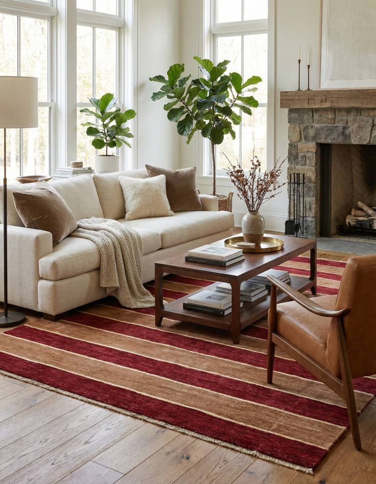 Detail image of 5' 8 x 7' 9  Hand Knotted Modern Ziegler Oriental Rug