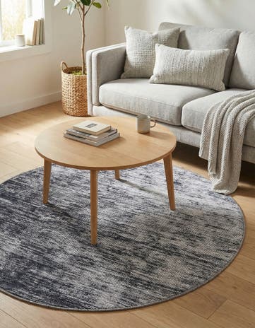 Gray Asha Round Rug