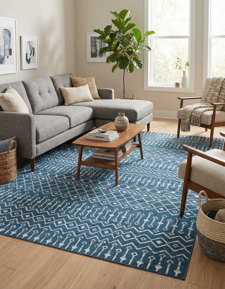 Detail image of 10' x 13' Kasbah Trellis Rug