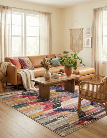 7' 10 x 10' Washable Vivid Rug
