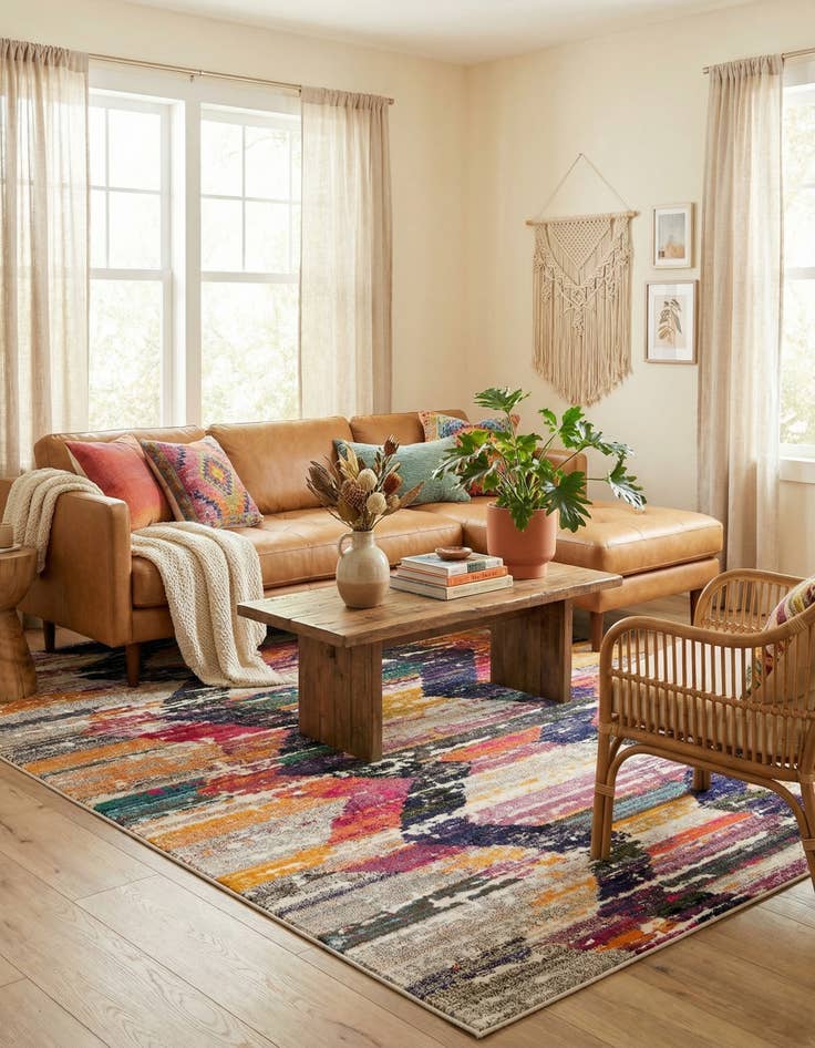 Detail image of 7' 10 x 10'  Washable Vivid Rug