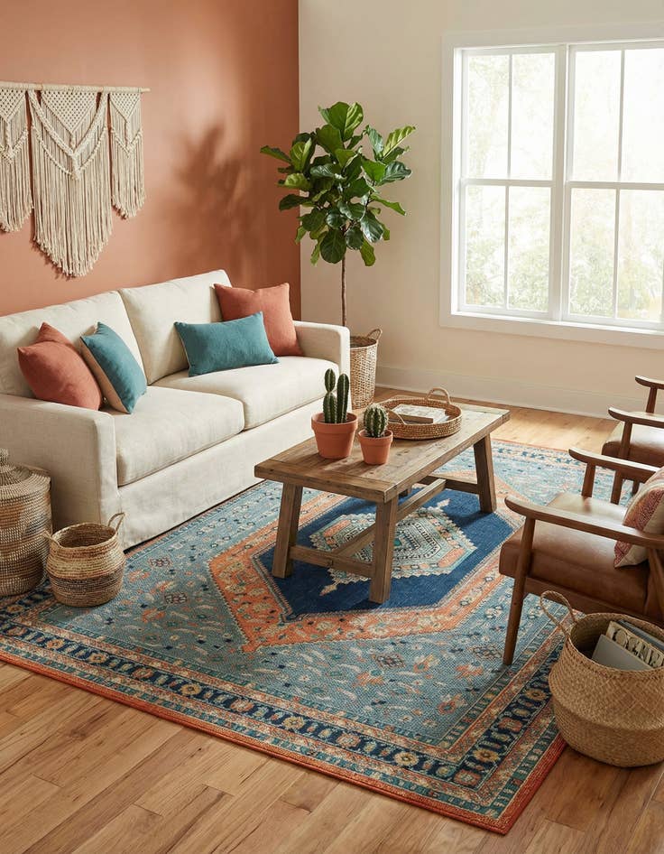 Detail image of  9' x 12'  Washable Baja Indoor / Outdoor Rug