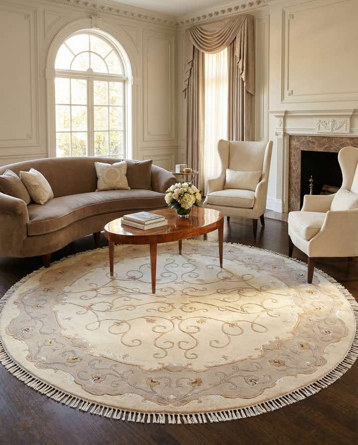 6' 5 x 6' 5 Hand Knotted Darya Round Rug