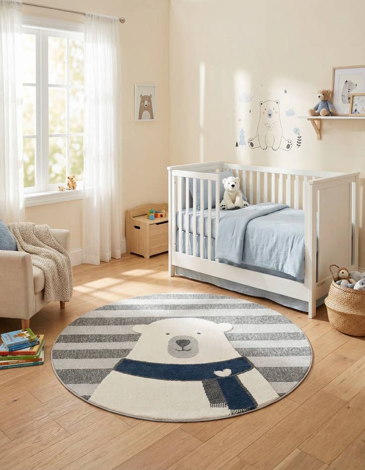 Detail image of 7' x 7' Whimsy Kids Round Rug