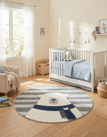 7' x 7' Whimsy Kids Round Rug