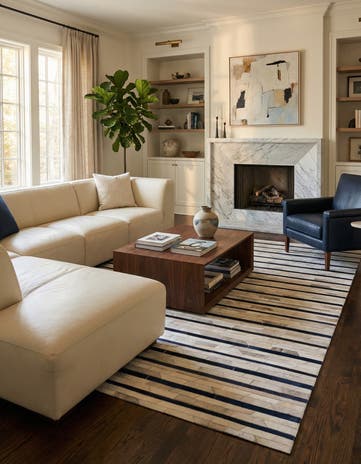 5' 1 x 8' 1 Cowhide Rug