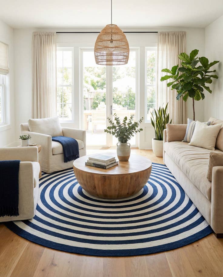 Detail image of 10' x 10' Easy-Clean Eco Verse Washable Indoor / Outdoor Round Rug