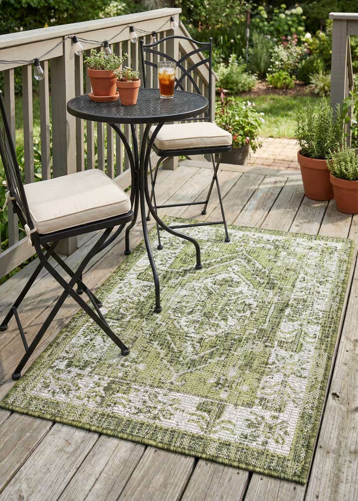 2' x 3' Easy-Clean Traditional Indoor / Outdoor Rug